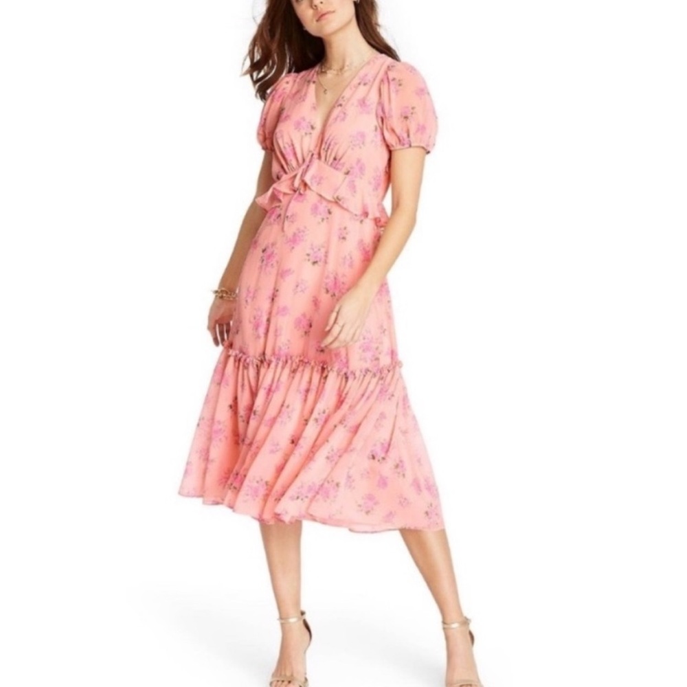 LoveShackFancy X Target pink floral midi dress